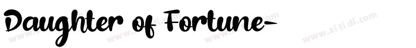 Daughter of Fortune字体转换